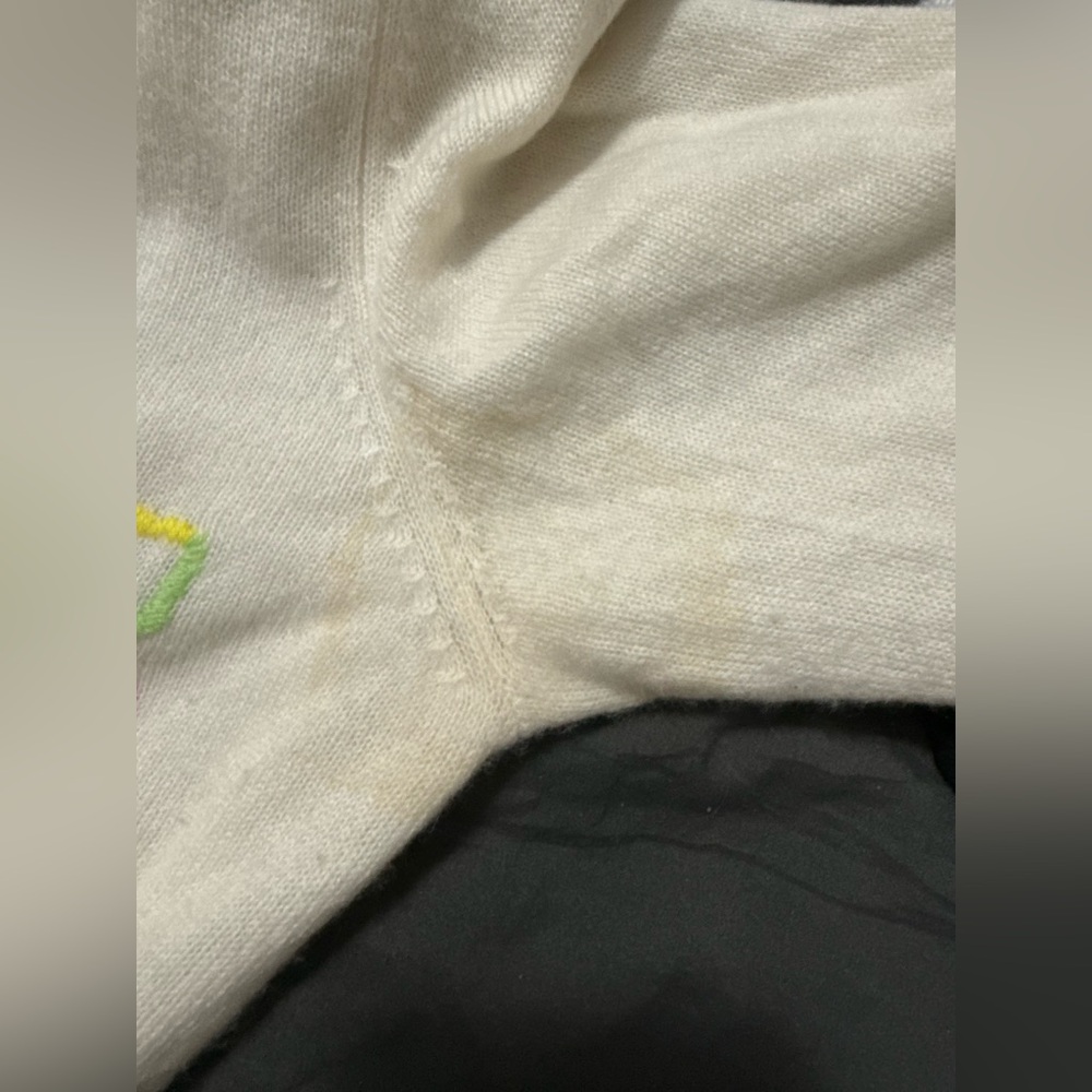 Kultivate Cream Sweater with Multicolor LOVE Design - Picture 4 of 6